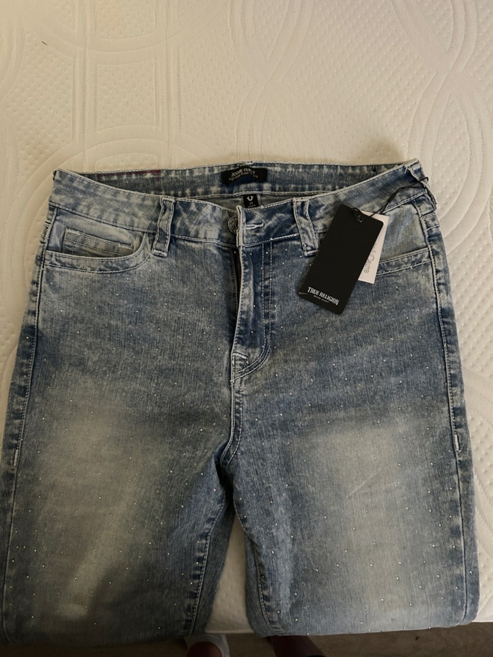 True Religion- $189 Crystal Jennie High Rise Super Skinny Jeans, Size 29, NWT